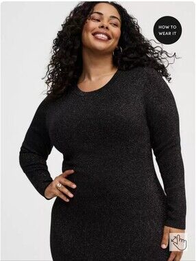 Torrid Women's Sparkle Crew Dress